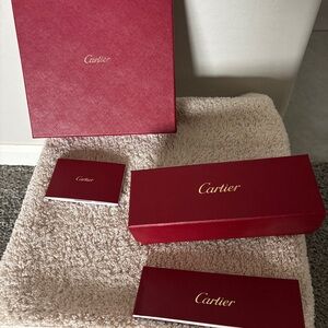 Cartier Wallet Box 7x7 And Sunglasses Box 7x3  With Booklets